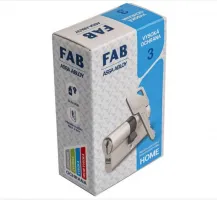 FAB 3 HOME 40/50, RC3/BT3, klíč 6ů, satén nikl, krabička