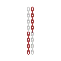 Bílo-červený plastový (PP) vymezovací řetěz FLOMA TC87 - průměr 0,6 cm, délka 25 m