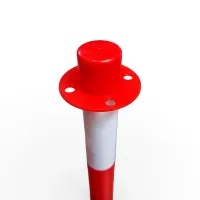 Bílo-červený plastový skládací sloupek FLOMA BC58 - průměr 4 cm, výška 90 cm