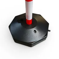 Bílo-červený plastový skládací sloupek FLOMA BC58 - průměr 4 cm, výška 90 cm