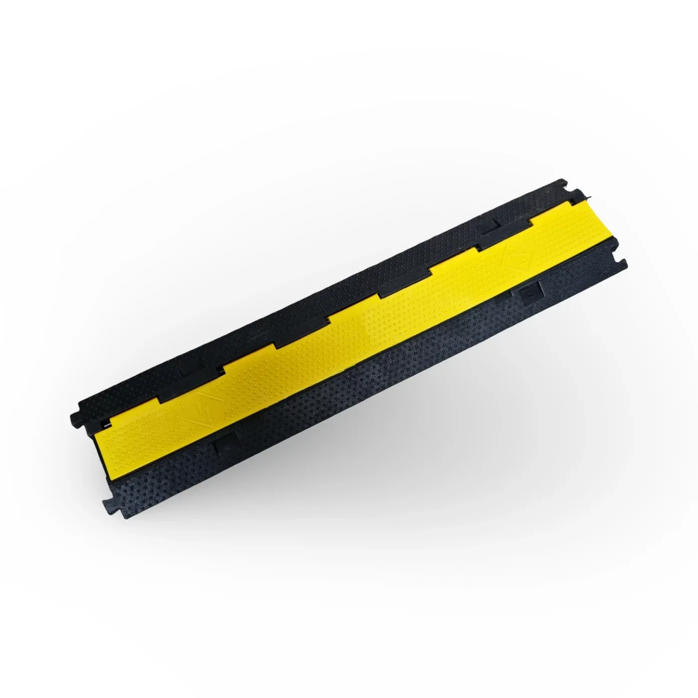 Černo-žlutý gumový kabelový most (1x18x70) FLOMA CPR45 - délka 100 cm, šířka 22 cm, výška 3 cm