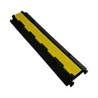 Černo-žlutý gumový kabelový most (1x45x70) FLOMA CPR51 - délka 100 cm, šířka 26 cm, výška 6 cm