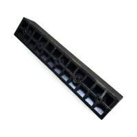 Černo-žlutý gumový parkovací doraz FLOMA WS13 - délka 100 cm, šířka 18 cm, výška 15 cm