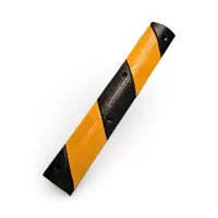 Černo-žlutý gumový zpomalovací práh FLOMA SB63 - délka 100 cm, šířka 15 cm, výška 3 cm