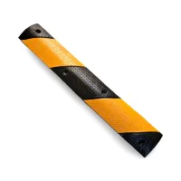 Černo-žlutý gumový zpomalovací práh FLOMA SB63 - délka 100 cm, šířka 15 cm, výška 3 cm