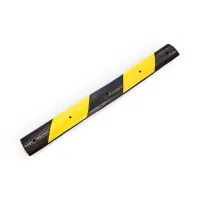Černo-žlutý gumový zpomalovací práh FLOMA SB79 - délka 100 cm, šířka 10 cm, výška 2 cm
