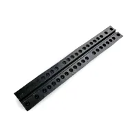 Černo-žlutý gumový zpomalovací práh FLOMA SB63 - délka 100 cm, šířka 15 cm, výška 3 cm