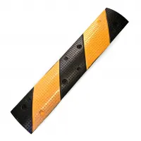 Černo-žlutý gumový zpomalovací práh FLOMA SB92 - délka 100 cm, šířka 20 cm, výška 3 cm