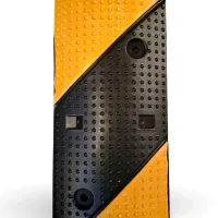 Černo-žlutý gumový zpomalovací práh FLOMA SB92 - délka 100 cm, šířka 20 cm, výška 3 cm