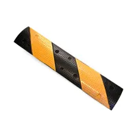 Černo-žlutý gumový zpomalovací práh FLOMA SB92 - délka 100 cm, šířka 20 cm, výška 3 cm