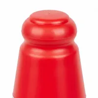 Červeno-bílý plastový (PE) reflexní kužel s podstavcem FLOMA CF27 - délka 48 cm, šířka 48 cm, výška 100 cm