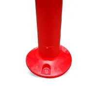 Červený plastový (PE) reflexní sloupek FLOMA BPD23 - průměr 8 cm, výška 45 cm