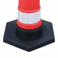 Červený plastový (PE) sloupek s gumovým podstavcem FLOMA BWB91 - průměr 24 cm, výška 118 cm