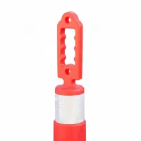 Červený plastový (PE) sloupek s gumovým podstavcem FLOMA BWB91 - průměr 24 cm, výška 118 cm