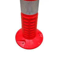 Červený plastový (PU) reflexní sloupek FLOMA BPD41 - průměr 8 cm, výška 45 cm