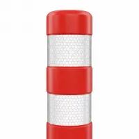 Červený plastový (TPU) reflexní sloupek FLOMA BPD66 - průměr 8 cm, výška 75 cm