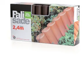 Hnědý plastový zahradní obrubník GC35 - délka 235 cm, výška 25 cm