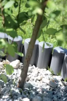 Hnědý plastový zahradní obrubník GC38 - délka 302 cm, výška 10 cm