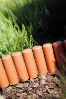 Hnědý plastový zahradní obrubník GC55 - délka 270 cm, výška 24 cm