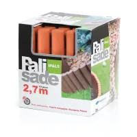 Hnědý plastový zahradní obrubník GC55 - délka 270 cm, výška 24 cm