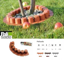 Hnědý plastový zahradní obrubník GC70 - délka 405 cm, výška 6 cm