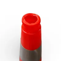 Oranžový plastový (PVC) reflexní kužel s podstavcem FLOMA CF93 - délka 36 cm, šířka 36 cm, výška 75 cm