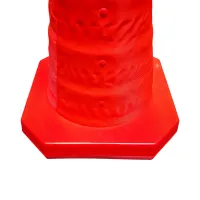 Oranžový skládací dopravní reflexní kužel FLOMA - délka 24 cm, šířka 24 cm, výška 45 cm