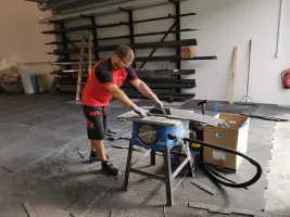 Plastová hladká kuličková puzzle podlahová deska FLOMA RePVC T621P - délka 116 cm, šířka 78 cm, výška 1,2 cm