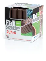 Šedý plastový zahradní obrubník GC55 - délka 270 cm, výška 24 cm