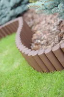 Šedý plastový zahradní obrubník GC55 - délka 270 cm, výška 24 cm