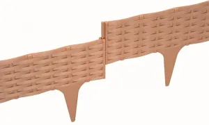 Šedý plastový zahradní obrubník GC85 - délka 390 cm, výška 18,6 cm