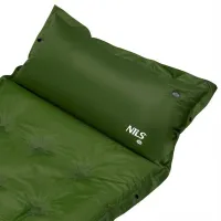 Zelená samonafukovací karimatka NILS CAMP - délka 188 cm, šířka 66 cm, tloušťka 3,5 cm