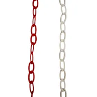 Bílo-červený plastový (PP) vymezovací řetěz FLOMA TC87 - průměr 0,6 cm, délka 25 m