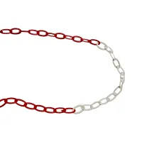 Bílo-červený plastový (PP) vymezovací řetěz FLOMA TC87 - průměr 0,6 cm, délka 25 m