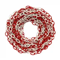 Bílo-červený plastový (PP) vymezovací řetěz FLOMA TC87 - průměr 0,6 cm, délka 25 m