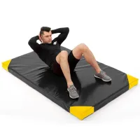 Černá gymnastická žíněnka (tvrdost T140) GYMAT 01 - délka 200 cm, šířka 120 cm, výška 5 cm