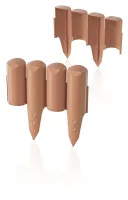 Hnědý plastový zahradní obrubník GC50 - délka 250 cm, výška 22,8 cm