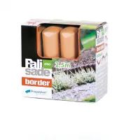 Hnědý plastový zahradní obrubník GC50 - délka 250 cm, výška 22,8 cm