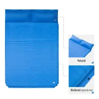 Modrá samonafukovací karimatka NILS CAMP NC4060 - délka 186 cm, šířka 130 cm, výška 3 cm