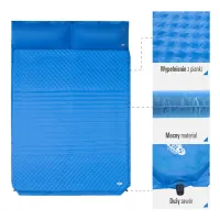 Modrá samonafukovací karimatka NILS CAMP NC4060 - délka 186 cm, šířka 130 cm, výška 3 cm