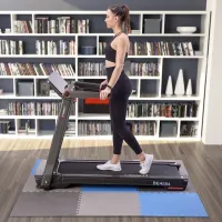 Modro-šedá pěnová puzzle podložka (9 ks) ONE FITNESS - délka 180 cm, šířka 180 cm, výška 1 cm