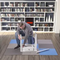 Modro-šedá pěnová puzzle podložka (9 ks) ONE FITNESS - délka 180 cm, šířka 180 cm, výška 1 cm