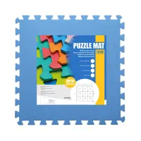 Různobarevná pěnová puzzle podložka (9 ks) ONE FITNESS - délka 180 cm, šířka 180 cm, výška 1 cm