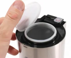 Stříbrný nerezový bezdotykový dávkovač dezinfekce, mýdla (gel) Donner ROUND - objem 700 ml