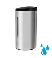 Stříbrný nerezový bezdotykový dávkovač dezinfekce, mýdla (gel) Donner ROUND - objem 700 ml