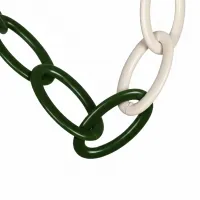 Zeleno-bílý plastový (PP) vymezovací řetěz FLOMA TC87 - průměr 0,6 cm, délka 25 m