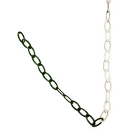 Zeleno-bílý plastový (PP) vymezovací řetěz FLOMA TC87 - průměr 0,6 cm, délka 25 m