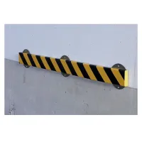 Černo-žlutá reflexní ochrana zdí, stěn se šroubem - délka 100 cm, šířka 4 cm, výška 1,1 cm