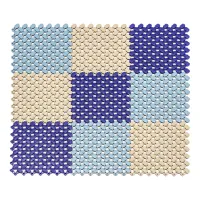 Modrá bazénová rohož FLOMA SP20 - délka 21,7 cm, šířka 21,7 cm, výška 0,8 cm