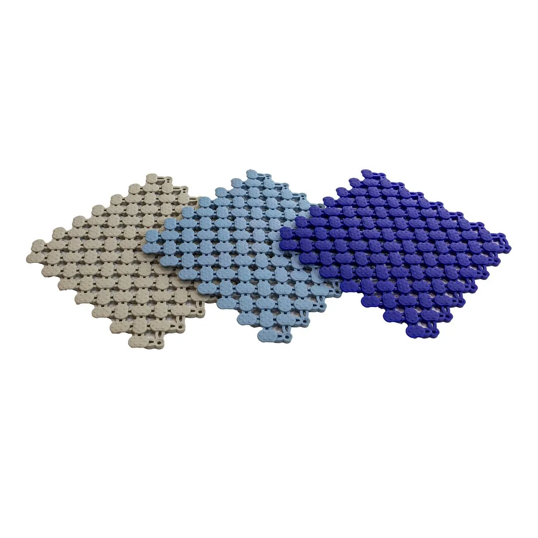 Šedá bazénová rohož FLOMA SP20 - délka 21,7 cm, šířka 21,7 cm, výška 0,8 cm